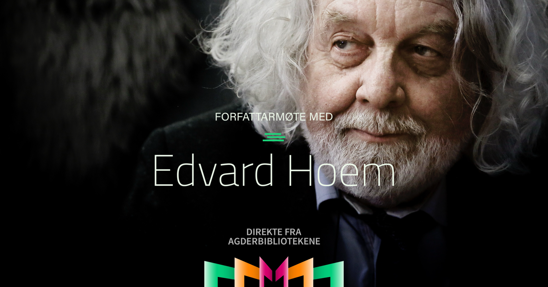 Arrangementsbilde med Edvard Hoem.